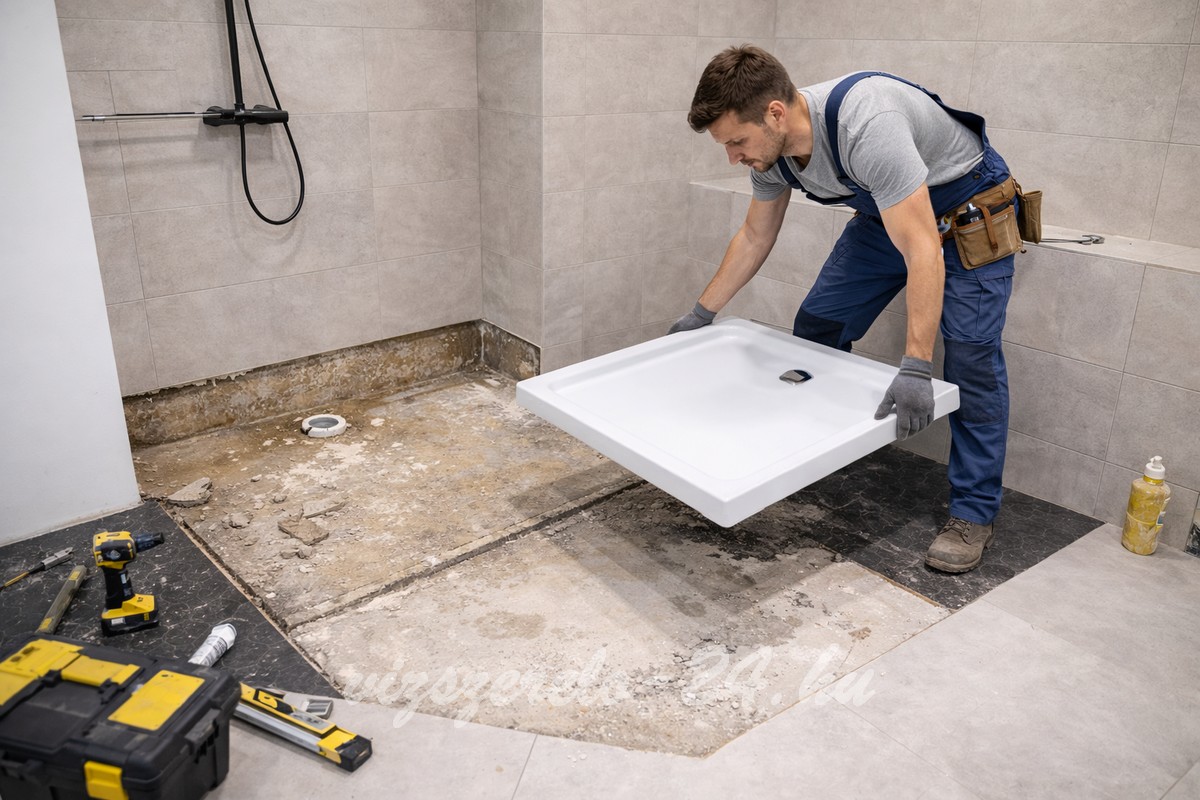 Zuhanytálca beépítése